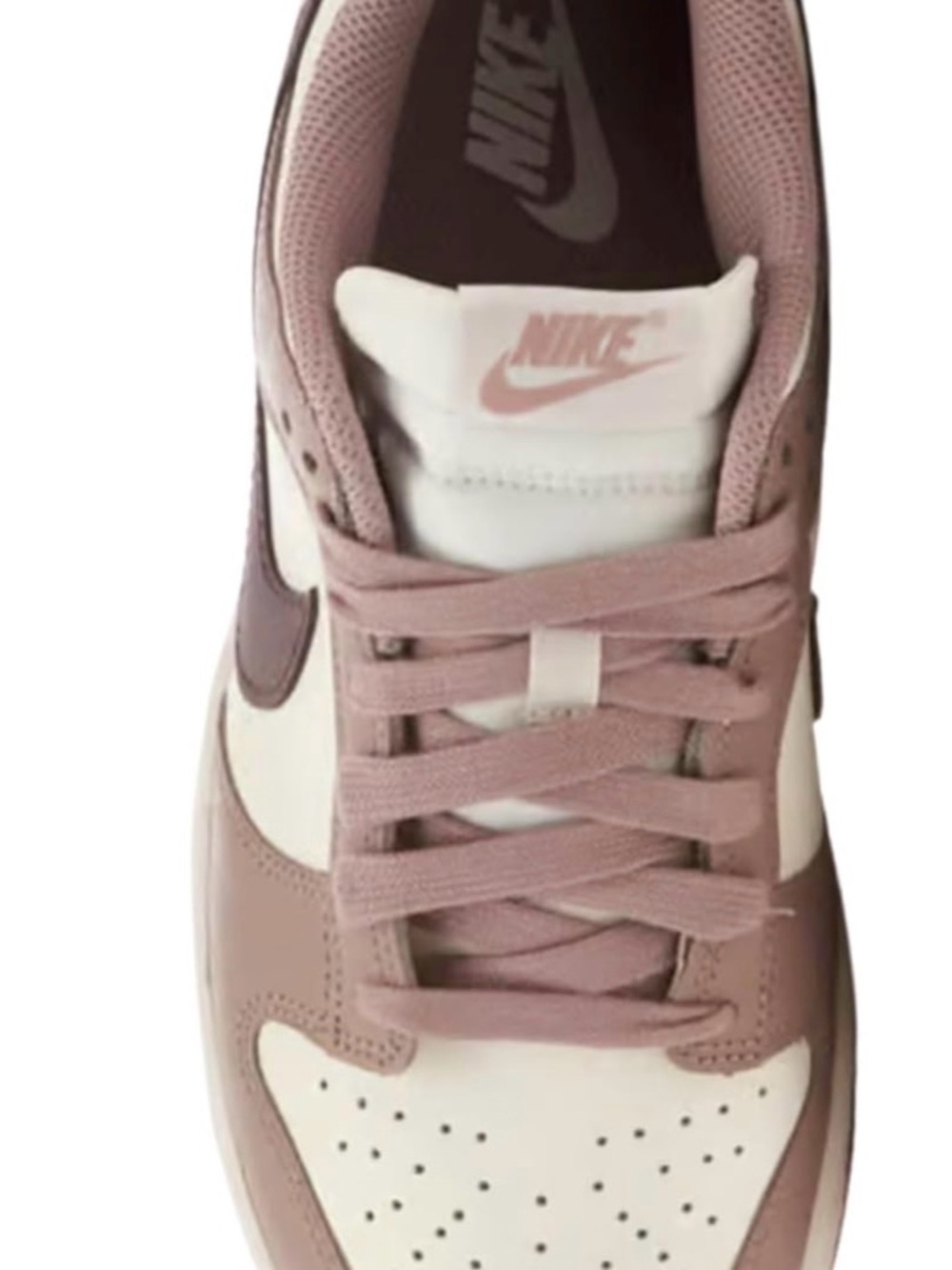 Nike Women's Low-Top Sneakers in Dusty Pink and White - Picture 6 of 7